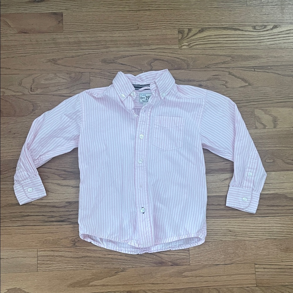 Pink Striped button down Shirt size xs (4)